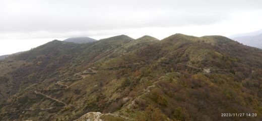 Il percorso di cresta dal Monte Moro (m.1184)