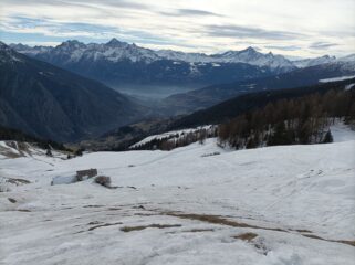 I prati finali visti dall'alto.