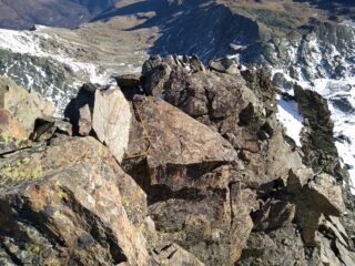 Il cordone x la doppia sulla cresta sud.