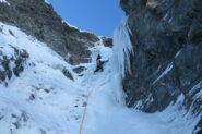 Sul secondo salto, prima del traverso scabroso