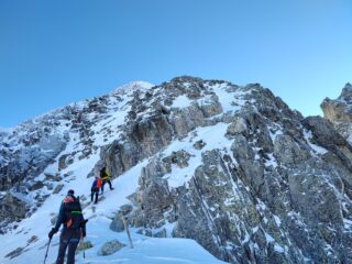 Fine canale, inizio della cresta