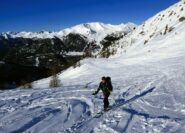 Gli ampi spazi della parte superiore dell'itinerario
