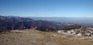 panorama su alpi e pianura