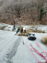 Gabriele del SAST mentre pulisce L2 