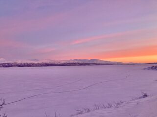 Il Lago Torneträsk dalla riva