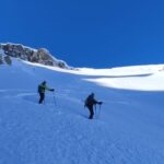 Io e Samy a metá discesa nel canale