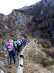 un tratto del sentiero all'inizio del Vallone di Monfieis