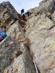 breve tratto di arrampicata prima della cima