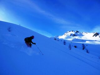 Sul tratto centrale del pendio nord