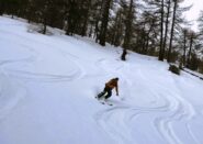 Nella parte finale, sopra la stradina di rientro