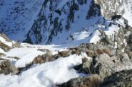 Cresta e canalino dalla cima