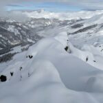 Dalla cima, la valle del queyras con il pic de rochebrune sullo sfondo 