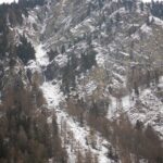 la cascata vista dal parcheggio