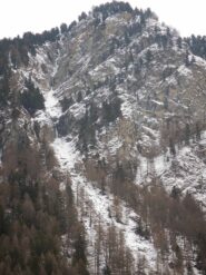 la cascata vista dal parcheggio