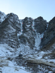 A sx Black Marasma e a dx Limo Nero, in rosso la posizione delle soste attrezzate