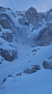 Nuvole di neve sollevata dal vento