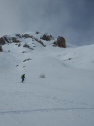 Panoramica delle nostre tracce sulla dorsale iniziale, durante la seconda risalita