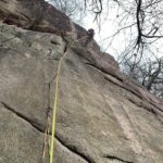 L1 con la fila di fettucce sul primo spit per aiutare il secondo