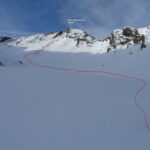 La traccia che porta verso il canaletto.