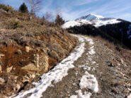 La sterrata verso rifugio Piazza