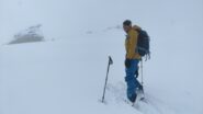 il clima alla partenza: nebbia, neve e facce sorridenti!
