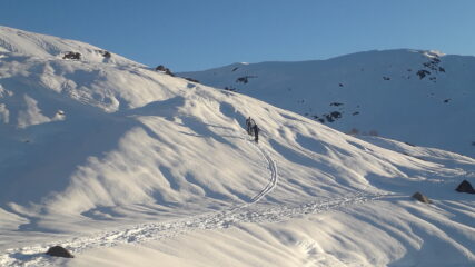 puntando all'alpe Valnera..