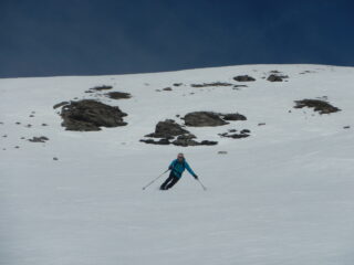 discesa su neve primaverile