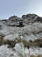 Enrico lungo la prima lunghezza