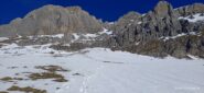 Inizio neve verso il Canale delle Colme 