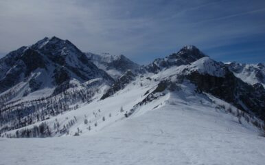sul costone tra le due cime 