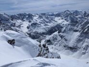 In basso il Lago di Place Moulin e a dx la Becca de Luseney