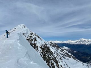 La crestona finale perfettamente innevata