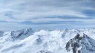 Panorama e innevamento verso Cogne e il Monviso