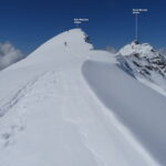 Il panoramico tratto di facile cresta finale.