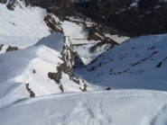 Dalla cima sguardo nel canale