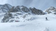 Sotto il versante nord, i canali in bella vista