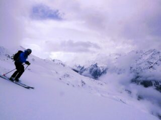 Partenza sul versante ovest