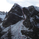 Il canale visto da sopra il Melezè (gennaio 2019)