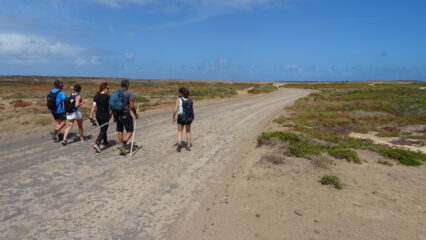 Tratto su larga strada sterrata.