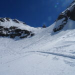 Il tratto ravanato in discesa dal Pas du Reou d'Arsine