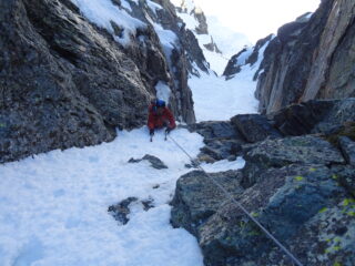 Marco in uscita dalla seconda goulotte