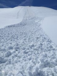 la slavina scesa sul traverso