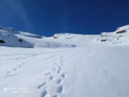 verso lo strappo più ripido che porta al colle orientale