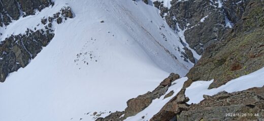 Discesa dalla cima al Colle di Nasta 