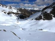 Verso la bellissima conca che appoggia sotto la ovest del Cobre