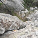 L'ultimo muschioso tratto di L1 visto dalla sosta