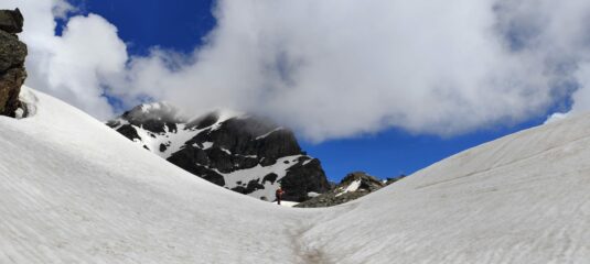 sotto la cresta Sud della Grand Becca du Mont