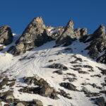 il Gros Beubi dalla cima delle Monache all'alba..