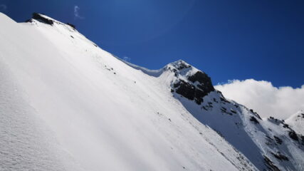 Il pendio di discesa (parte alta)