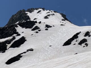 Il bel pendio dalla vetta 